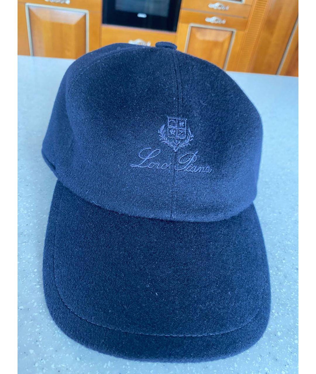 LORO PIANA Темно-синяя кашемировая кепка/бейсболка, фото 7