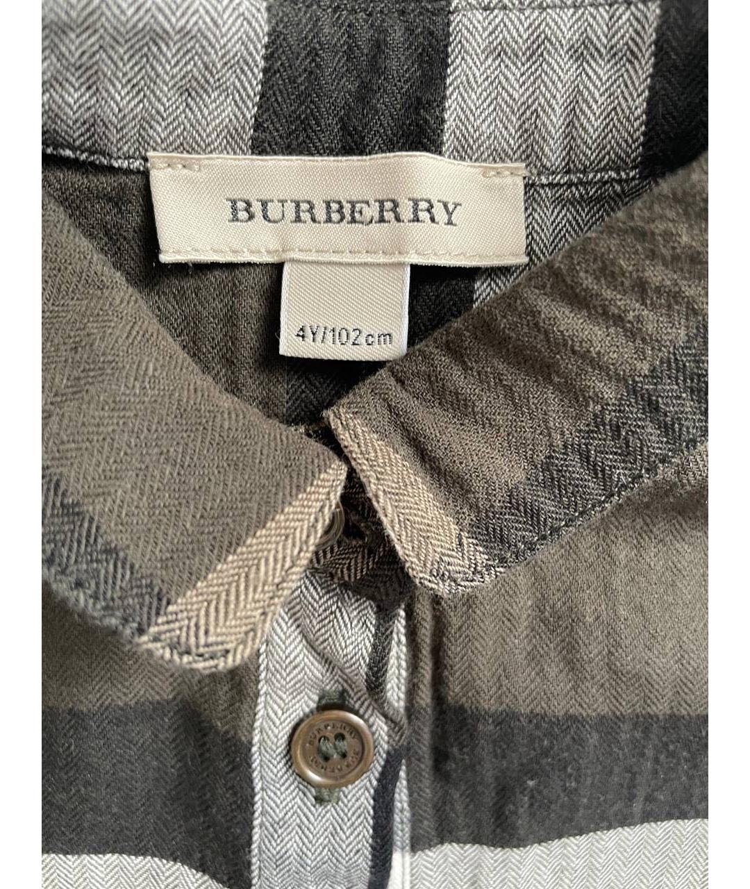 BURBERRY Хаки хлопковая рубашка/блузка, фото 4