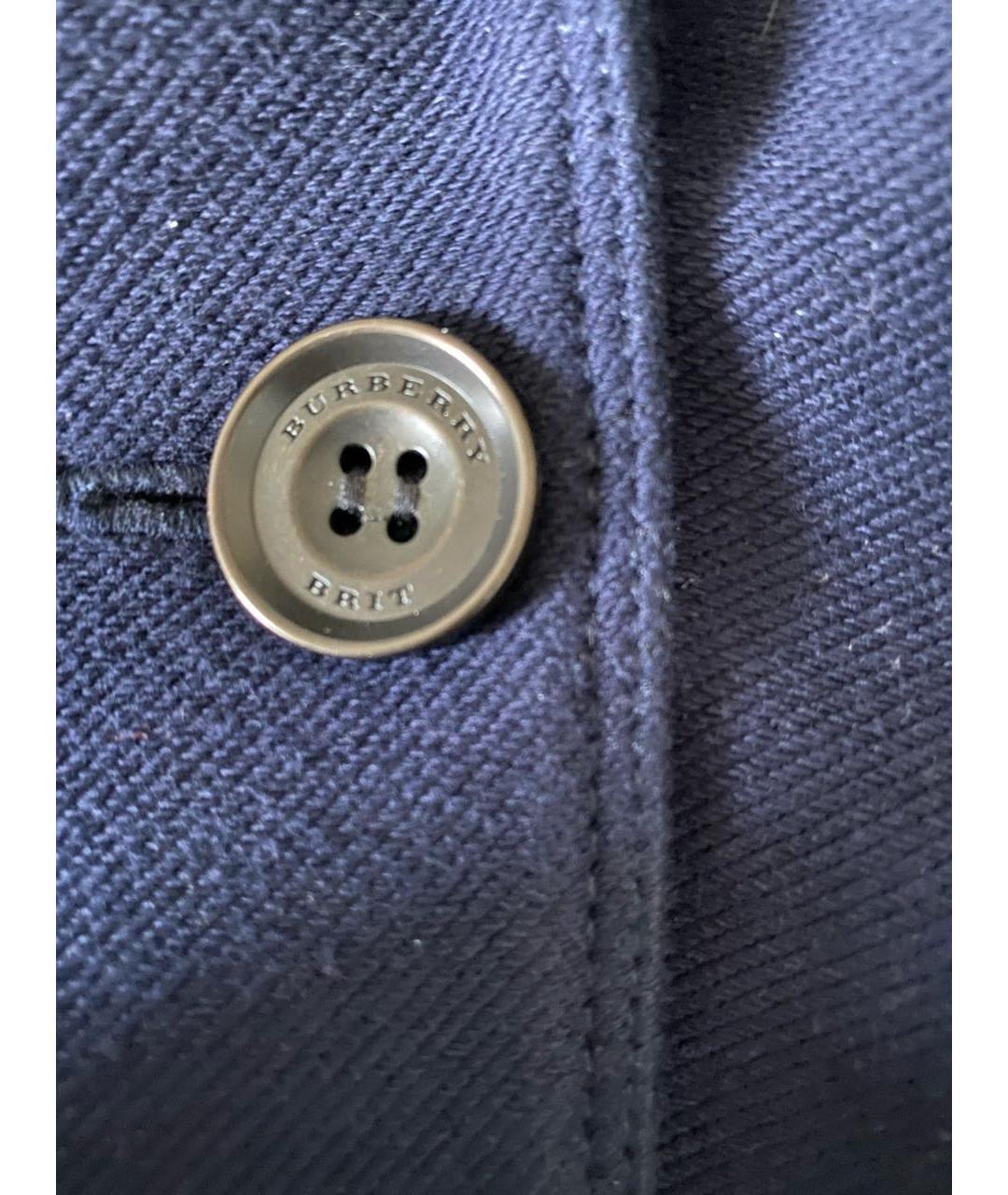 BURBERRY Темно-синий шерстяной жакет/пиджак, фото 4