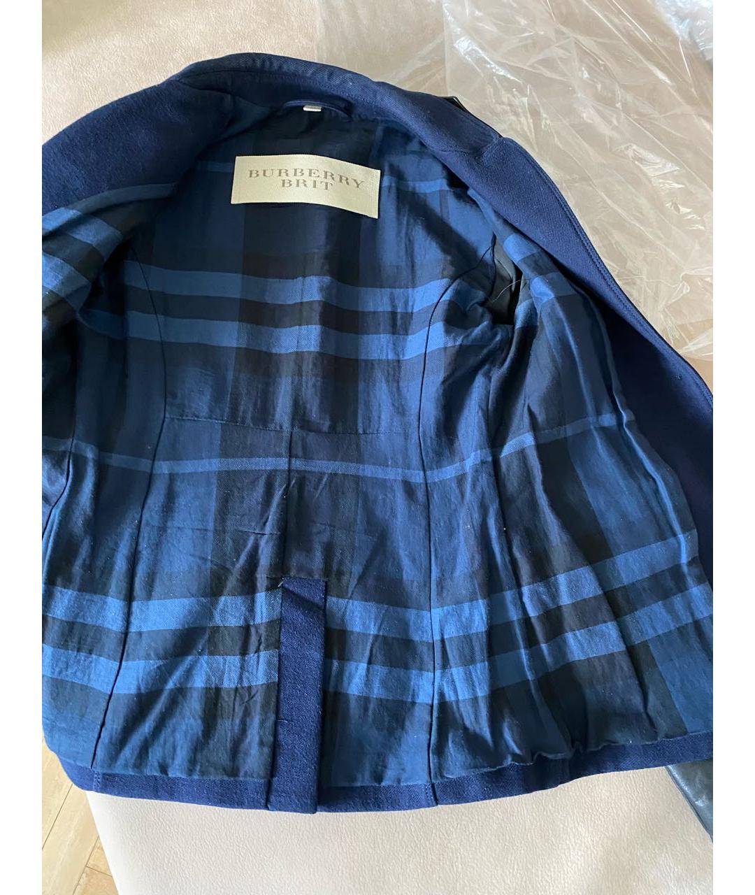 BURBERRY Темно-синий шерстяной жакет/пиджак, фото 6