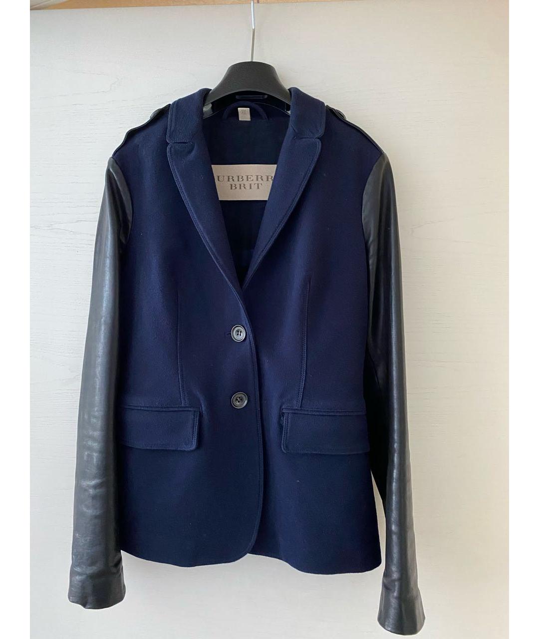 BURBERRY Темно-синий шерстяной жакет/пиджак, фото 7