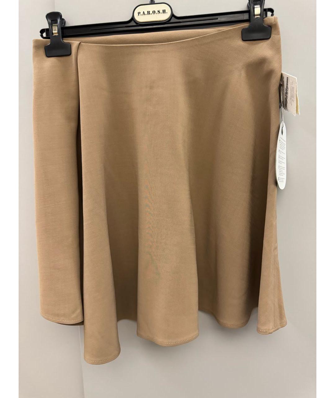 BRUNELLO CUCINELLI Коричневая шерстяная юбка мини, фото 9