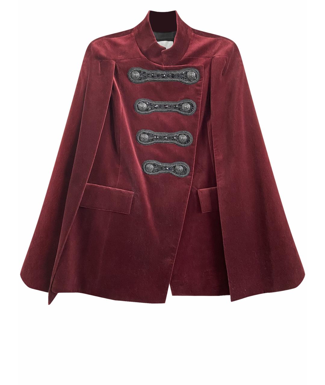 PIERRE BALMAIN Бордовый хлопковый жакет/пиджак, фото 1