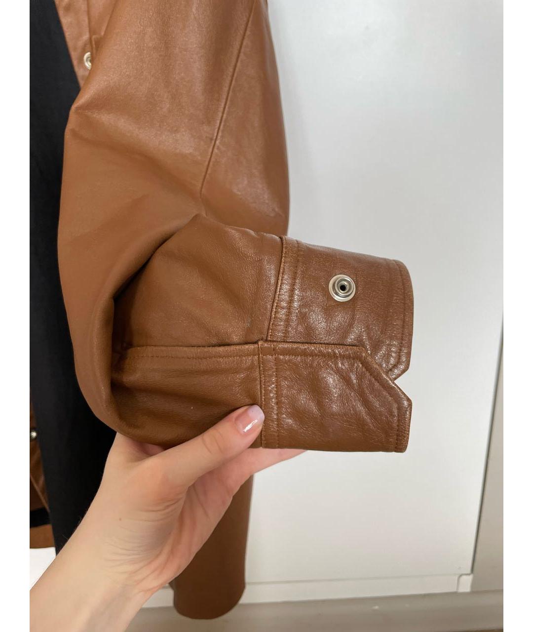 ACNE STUDIOS Коричневая кожаная куртка, фото 5