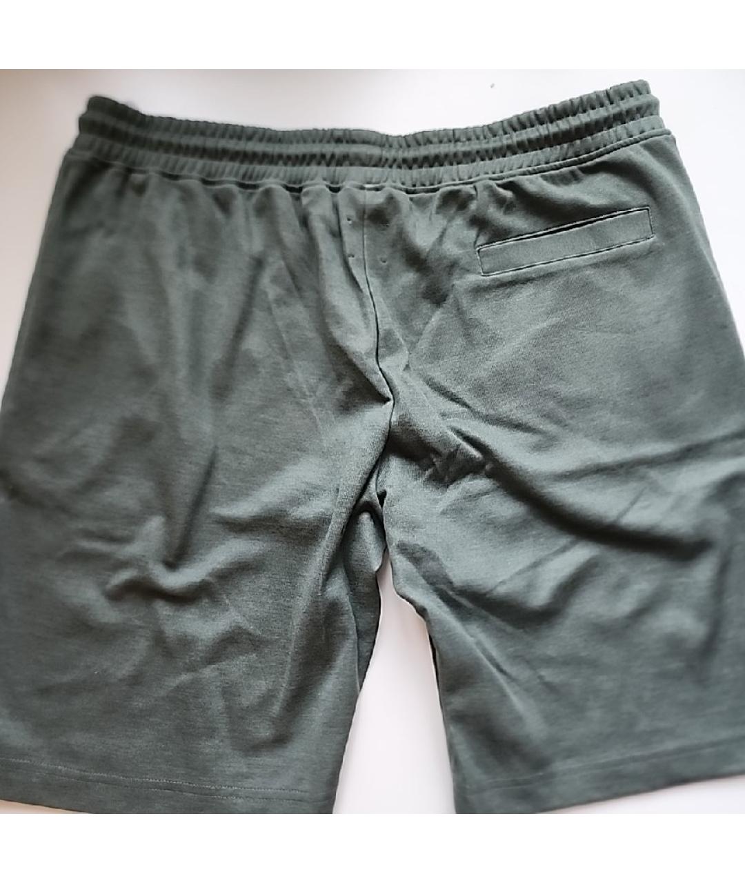ELEVENTY Зеленые хлопко-эластановые шорты, фото 5