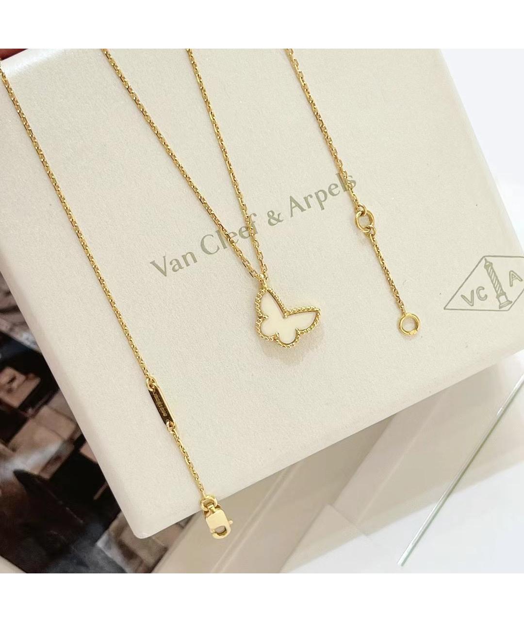 VAN CLEEF & ARPELS Белое колье из желтого золота, фото 6