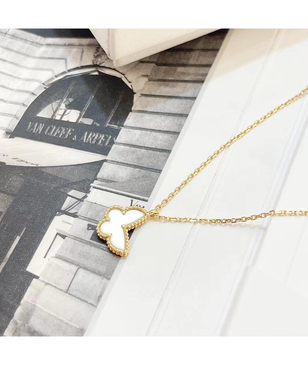 VAN CLEEF & ARPELS Белое колье из желтого золота, фото 3