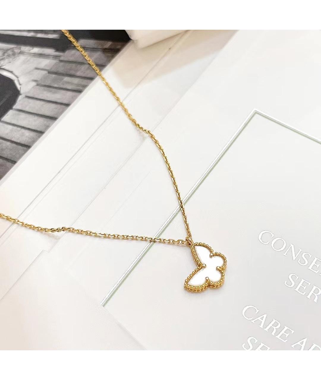 VAN CLEEF & ARPELS Белое колье из желтого золота, фото 2