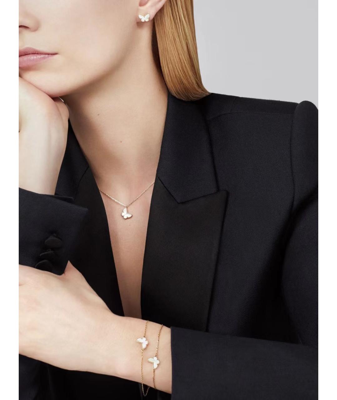 VAN CLEEF & ARPELS Белое колье из желтого золота, фото 7