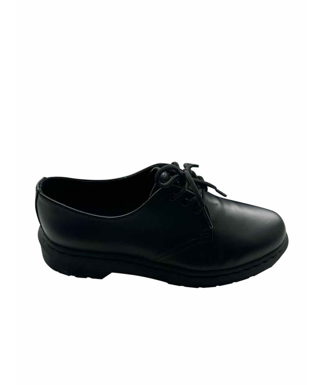 DR. MARTENS Черные кожаные низкие ботинки, фото 1