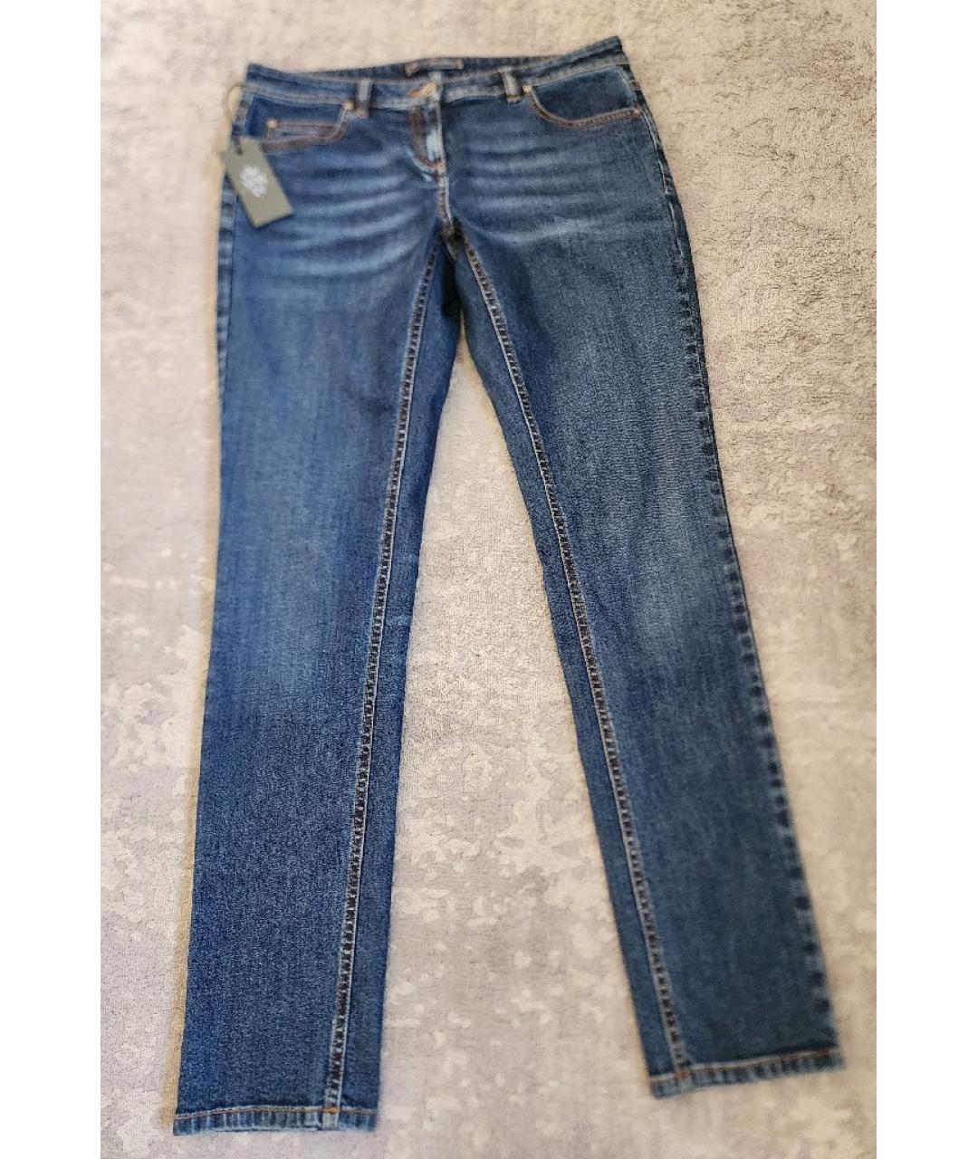 ELEVENTY Синие хлопко-эластановые прямые джинсы, фото 2