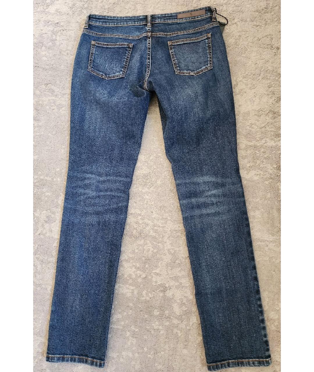 ELEVENTY Синие хлопко-эластановые прямые джинсы, фото 7