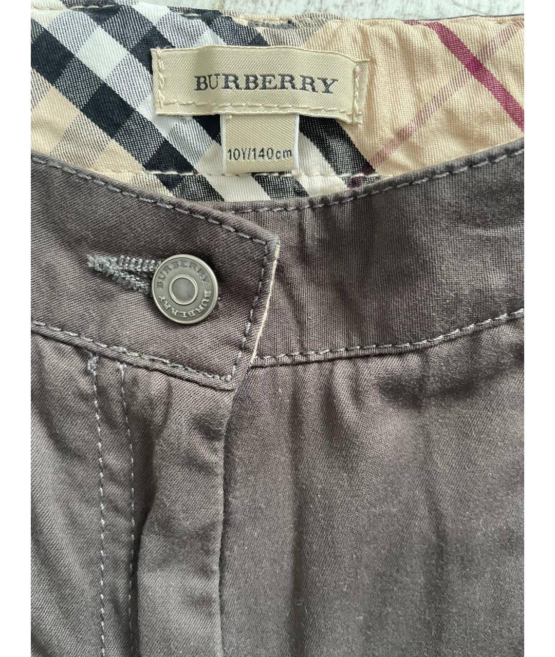 BURBERRY Коричневые хлопковые брюки и шорты, фото 4