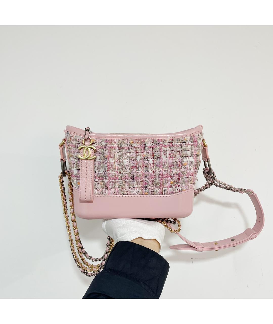 CHANEL Розовая пелетеная сумка через плечо, фото 2