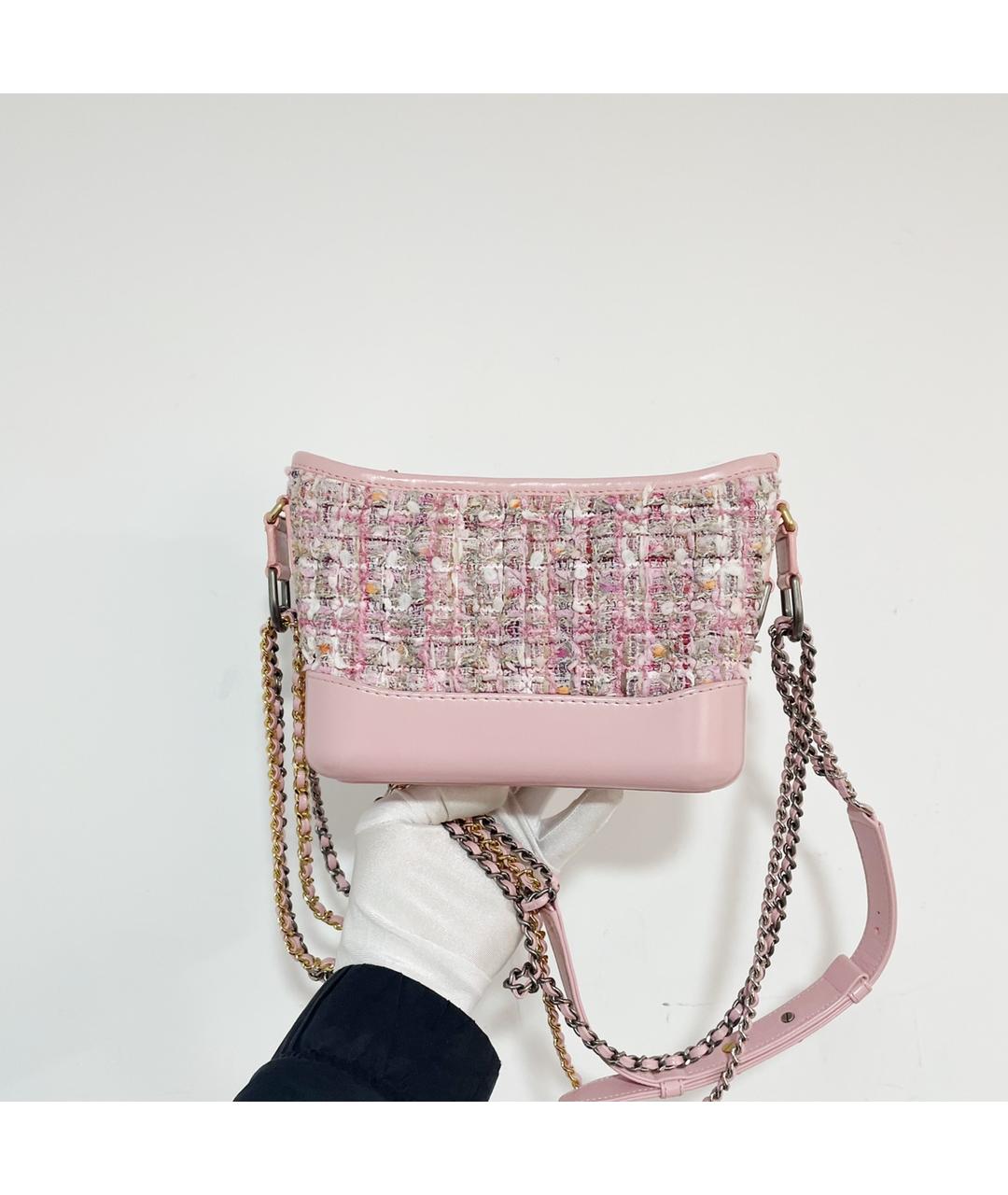 CHANEL Розовая пелетеная сумка через плечо, фото 3