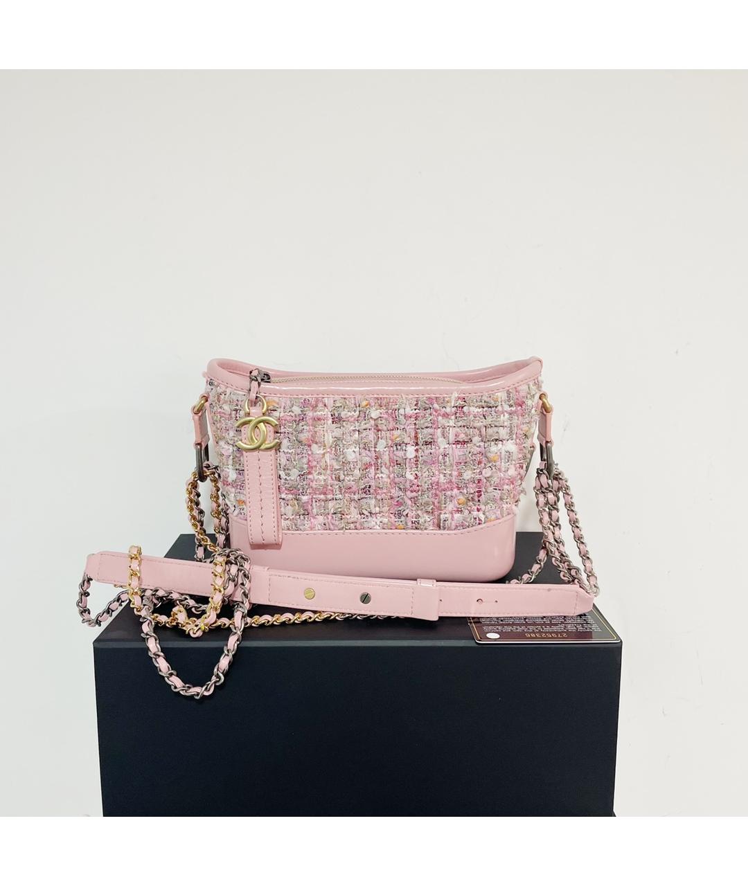 CHANEL Розовая пелетеная сумка через плечо, фото 9