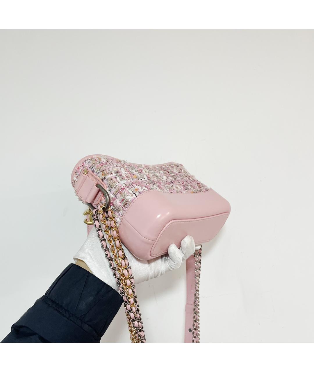 CHANEL Розовая пелетеная сумка через плечо, фото 5
