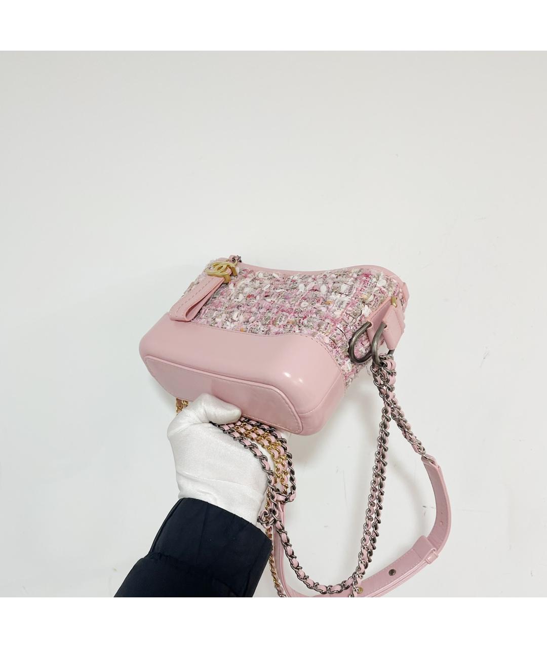 CHANEL Розовая пелетеная сумка через плечо, фото 4