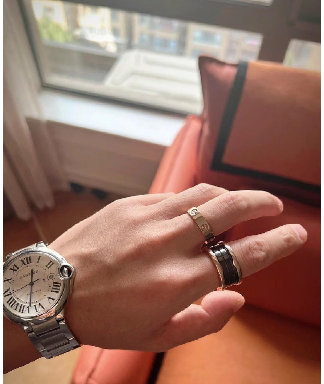 BVLGARI Черное кольцо из розового золота, фото 7