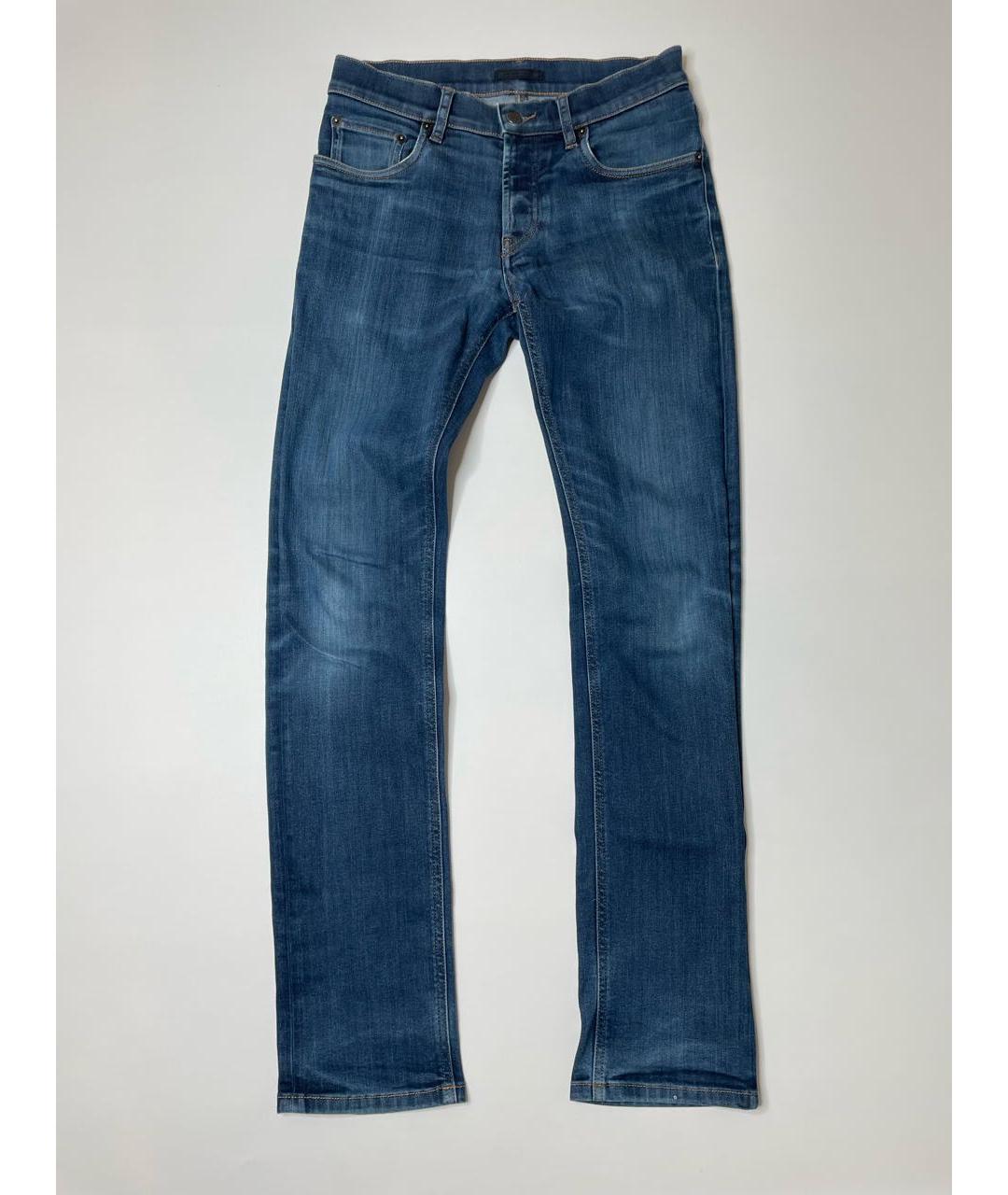 PRADA Синие хлопковые прямые джинсы, фото 5