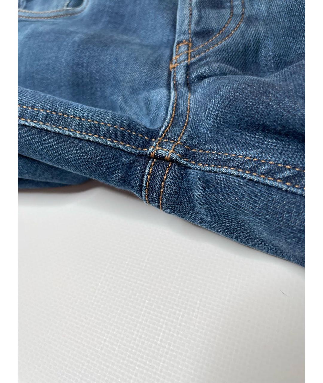 PRADA Синие хлопковые прямые джинсы, фото 4