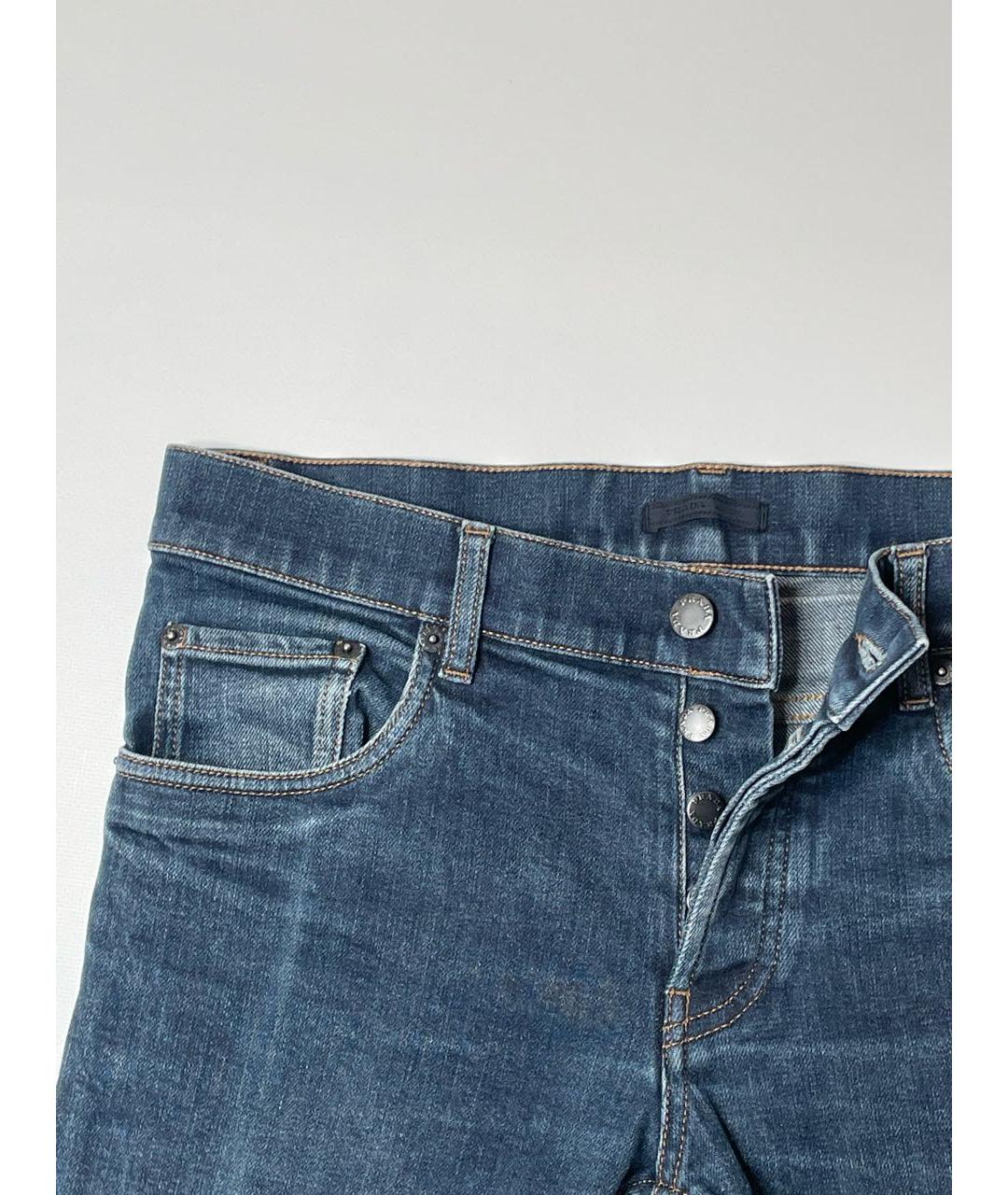 PRADA Синие хлопковые прямые джинсы, фото 3