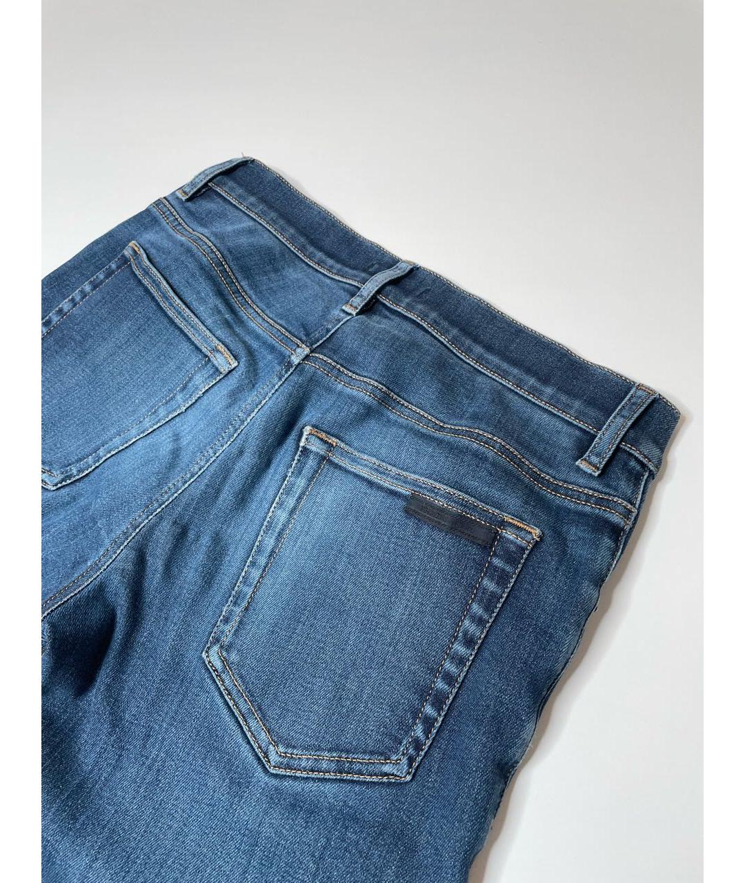 PRADA Синие хлопковые прямые джинсы, фото 4
