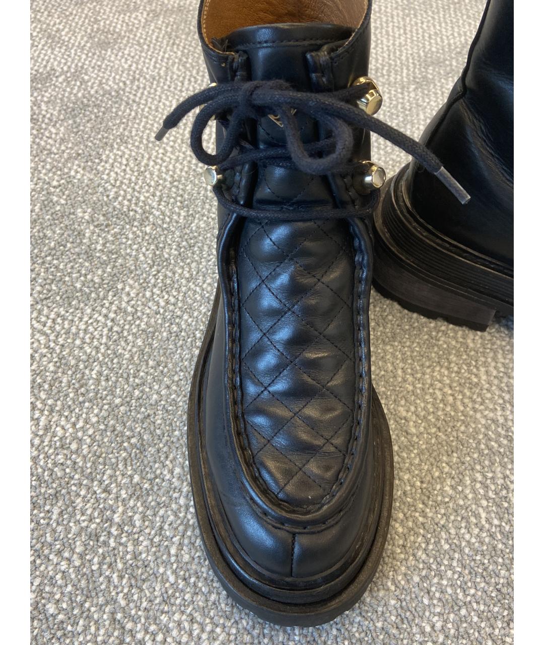 SANDRO Черные кожаные ботинки, фото 4