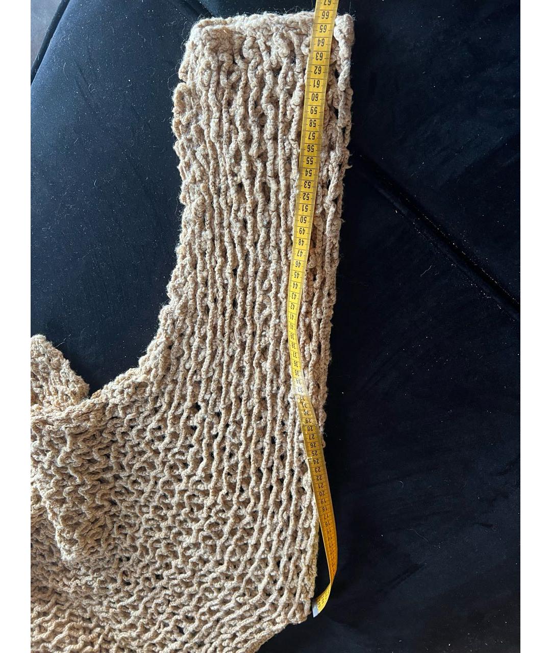 RALPH LAUREN PURPLE LABEL Бежевый шелковый джемпер / свитер, фото 6