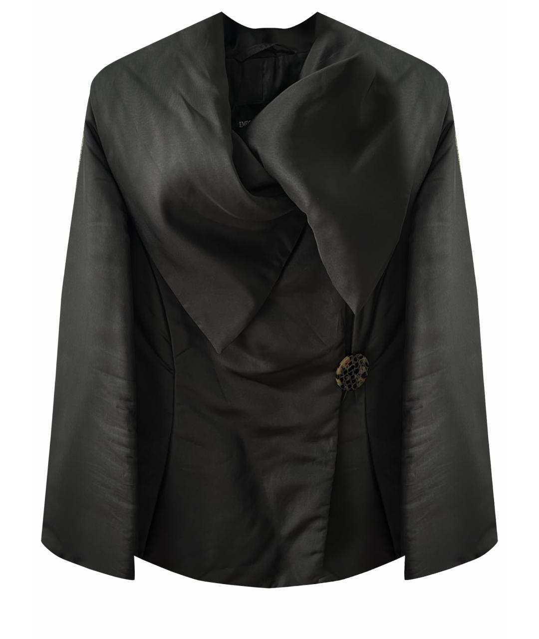 EMPORIO ARMANI Черная полиэстеровая куртка, фото 1