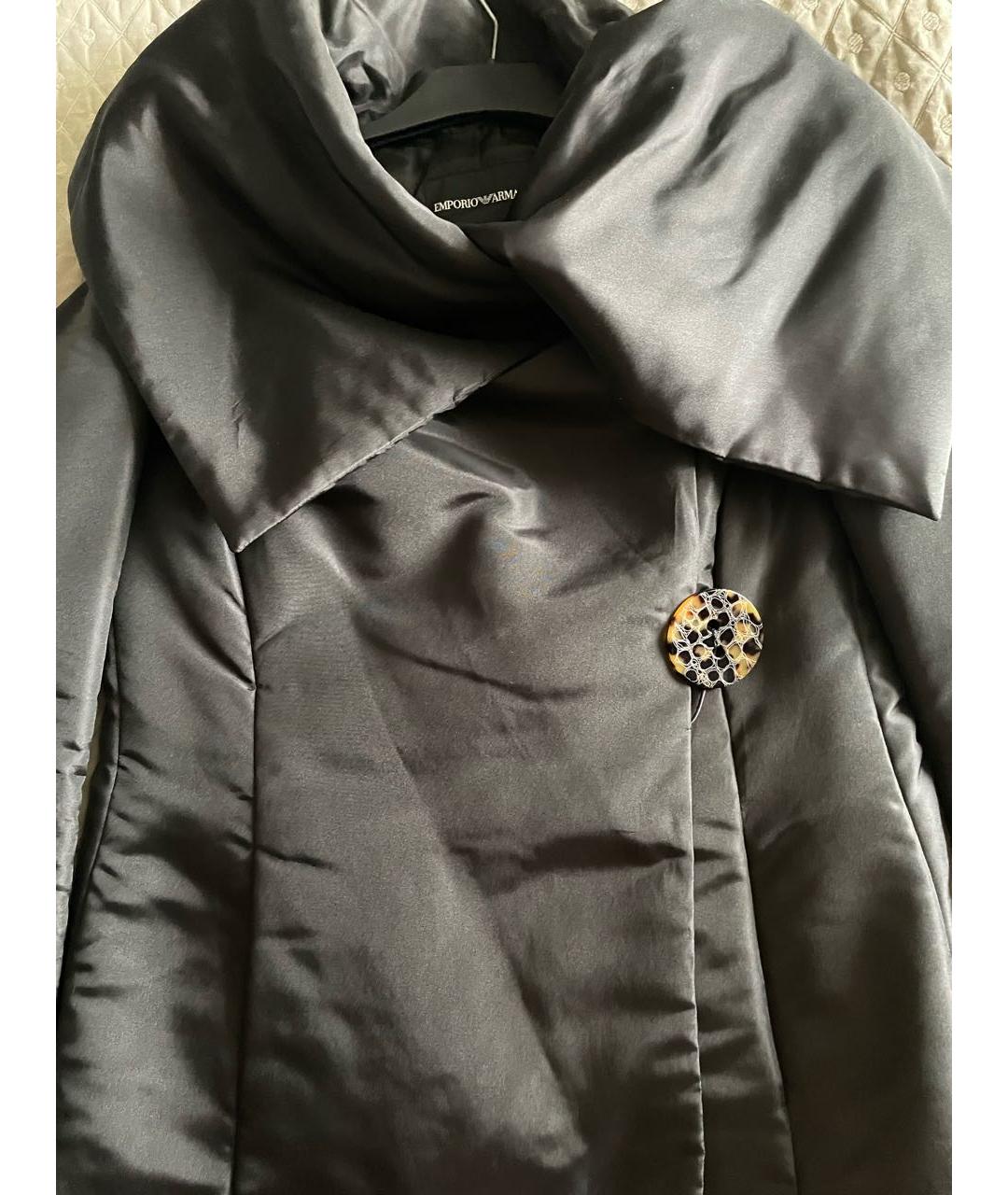 EMPORIO ARMANI Черная полиэстеровая куртка, фото 4
