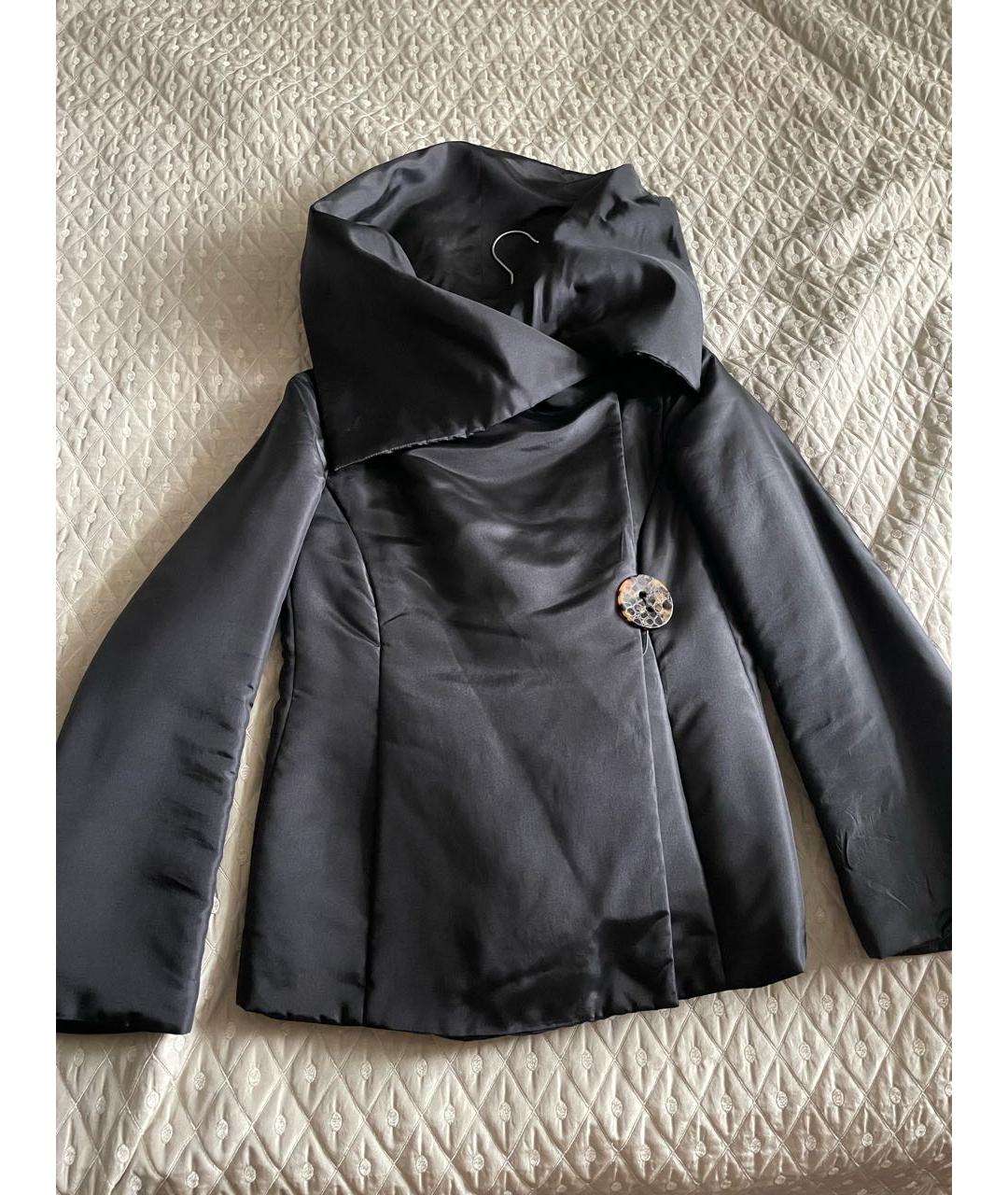 EMPORIO ARMANI Черная полиэстеровая куртка, фото 2