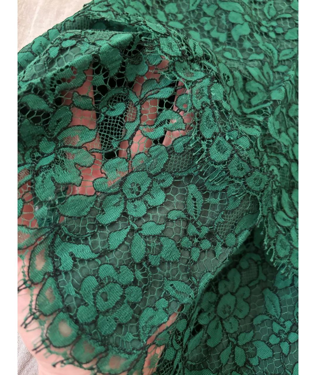 ERMANNO SCERVINO Зеленые кружевное коктейльное платье, фото 3