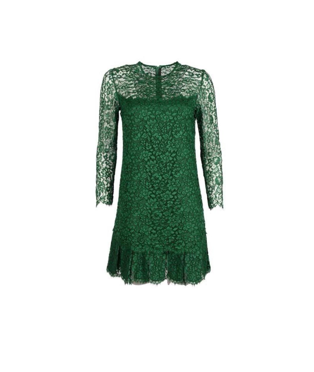 ERMANNO SCERVINO Зеленые кружевное коктейльное платье, фото 1