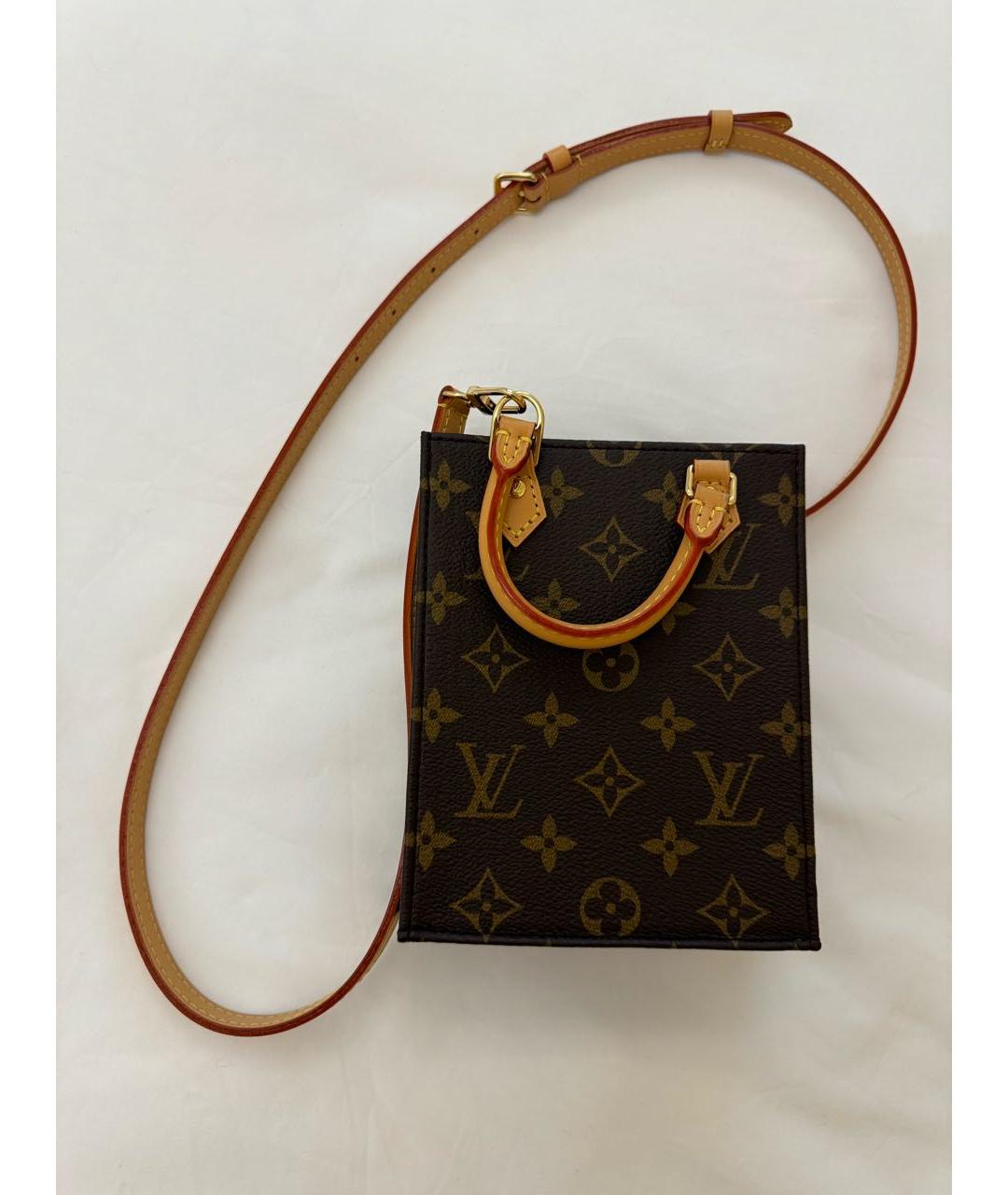 LOUIS VUITTON PRE-OWNED Коричневая сумка через плечо, фото 7