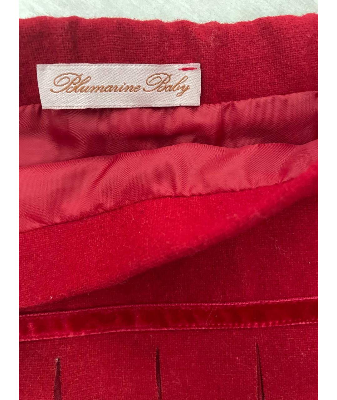 BLUMARINE BABY Красная полиэстеровая юбка, фото 4