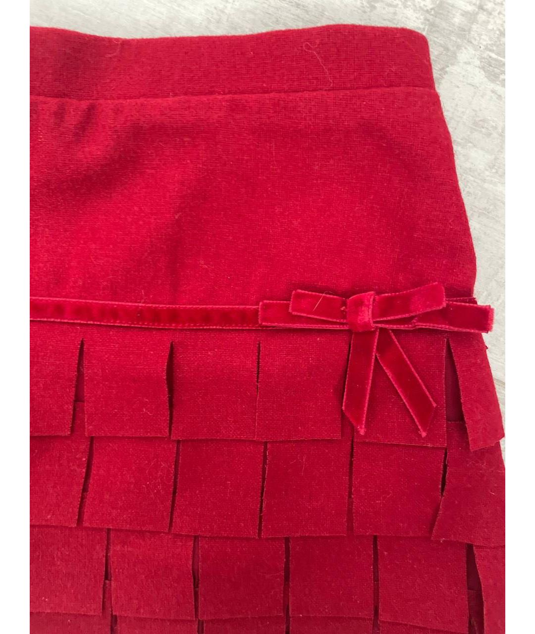 BLUMARINE BABY Красная полиэстеровая юбка, фото 3