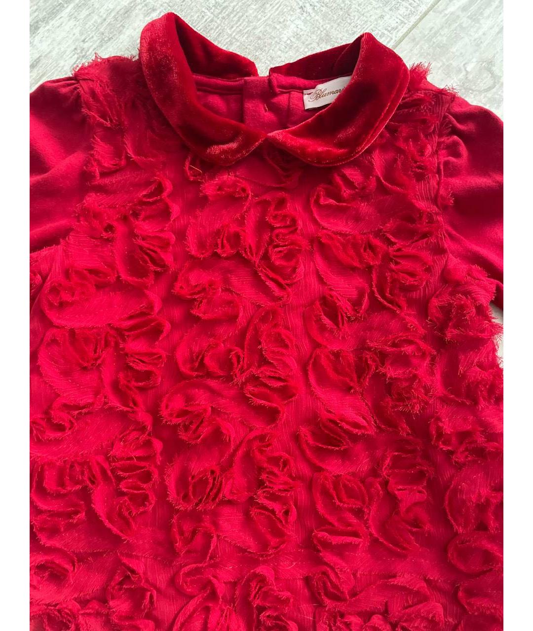 BLUMARINE BABY Красный полиэстеровый футболка / топ, фото 5