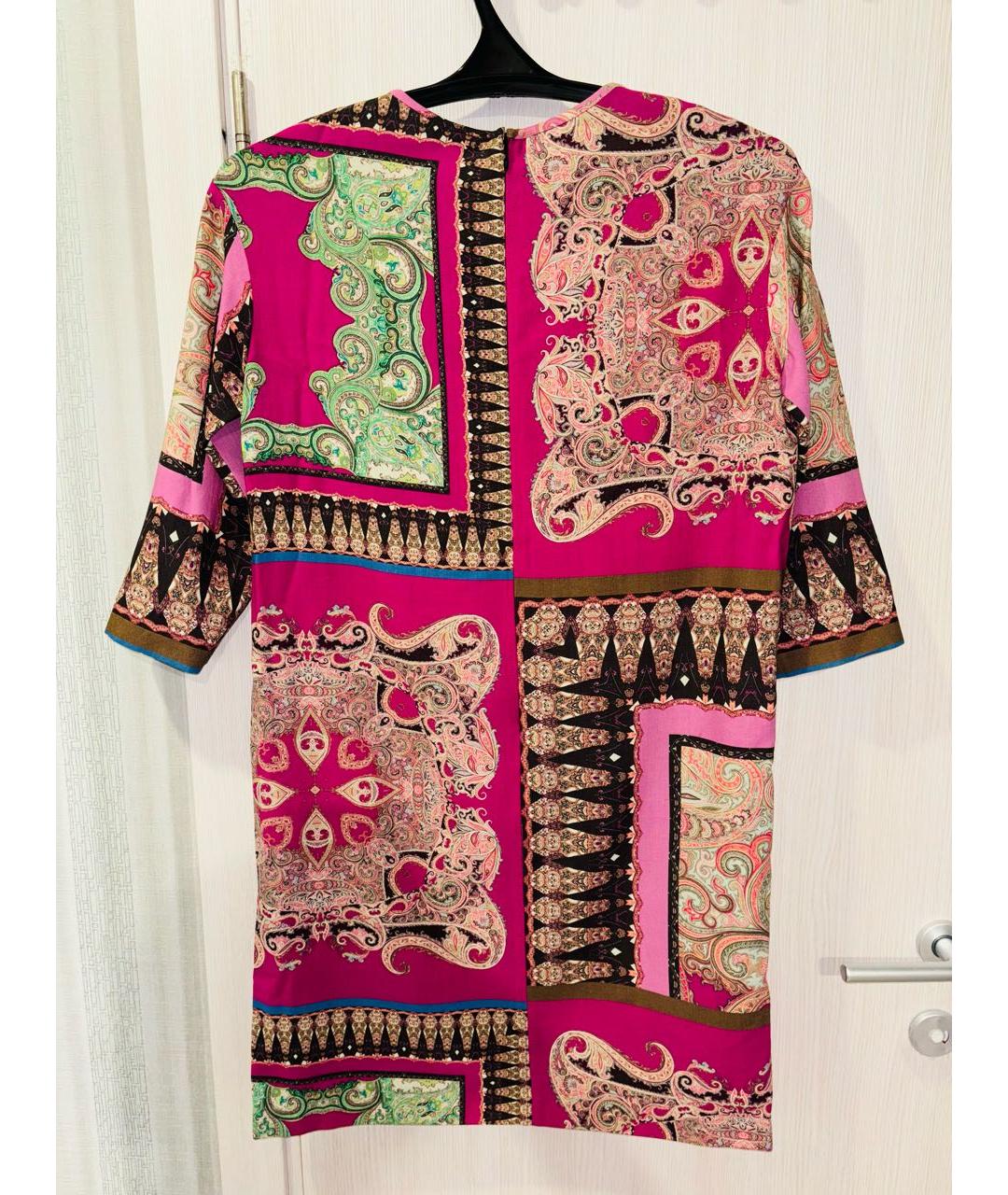ETRO Мульти шерстяное коктейльное платье, фото 2