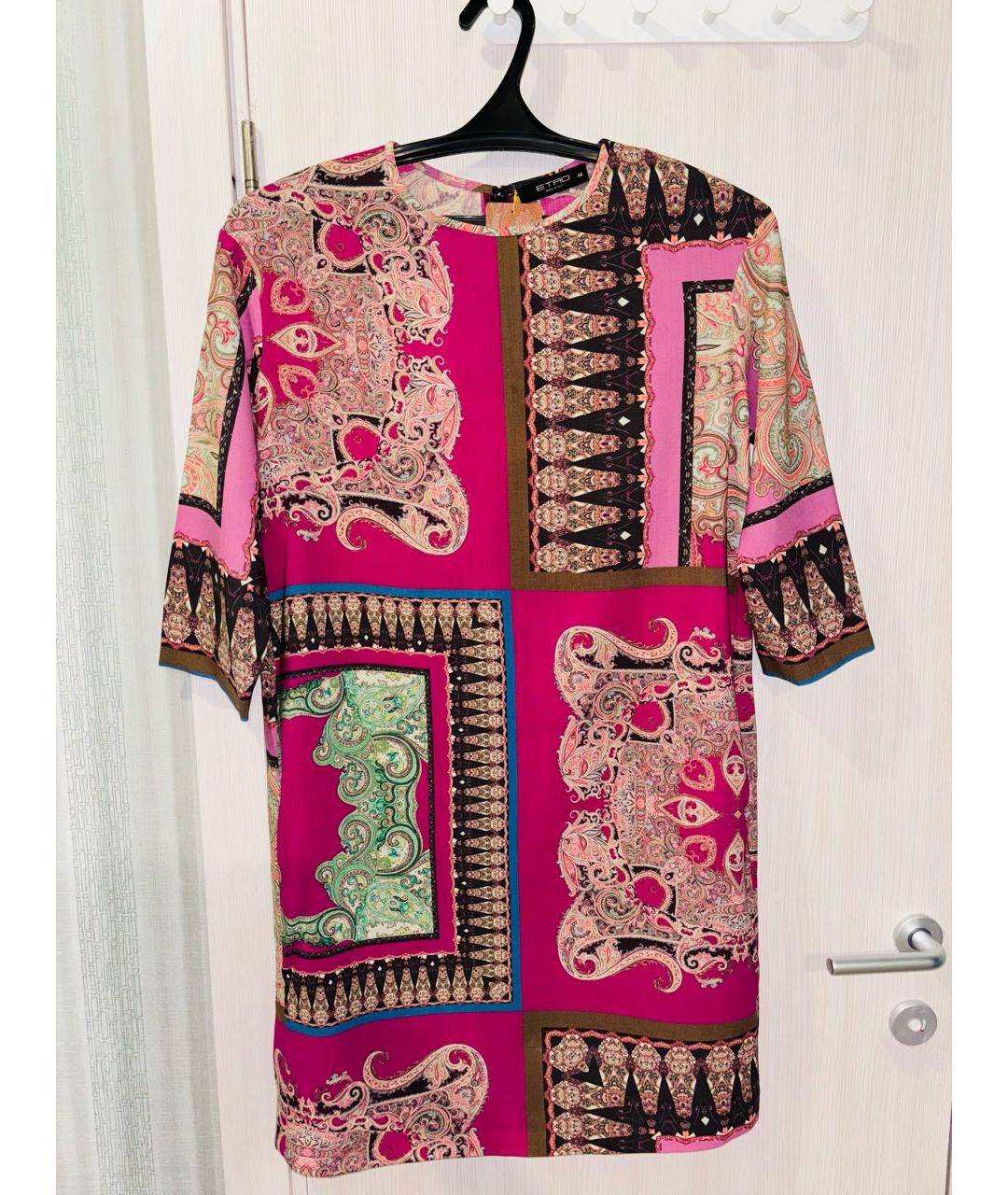 ETRO Мульти шерстяное коктейльное платье, фото 7
