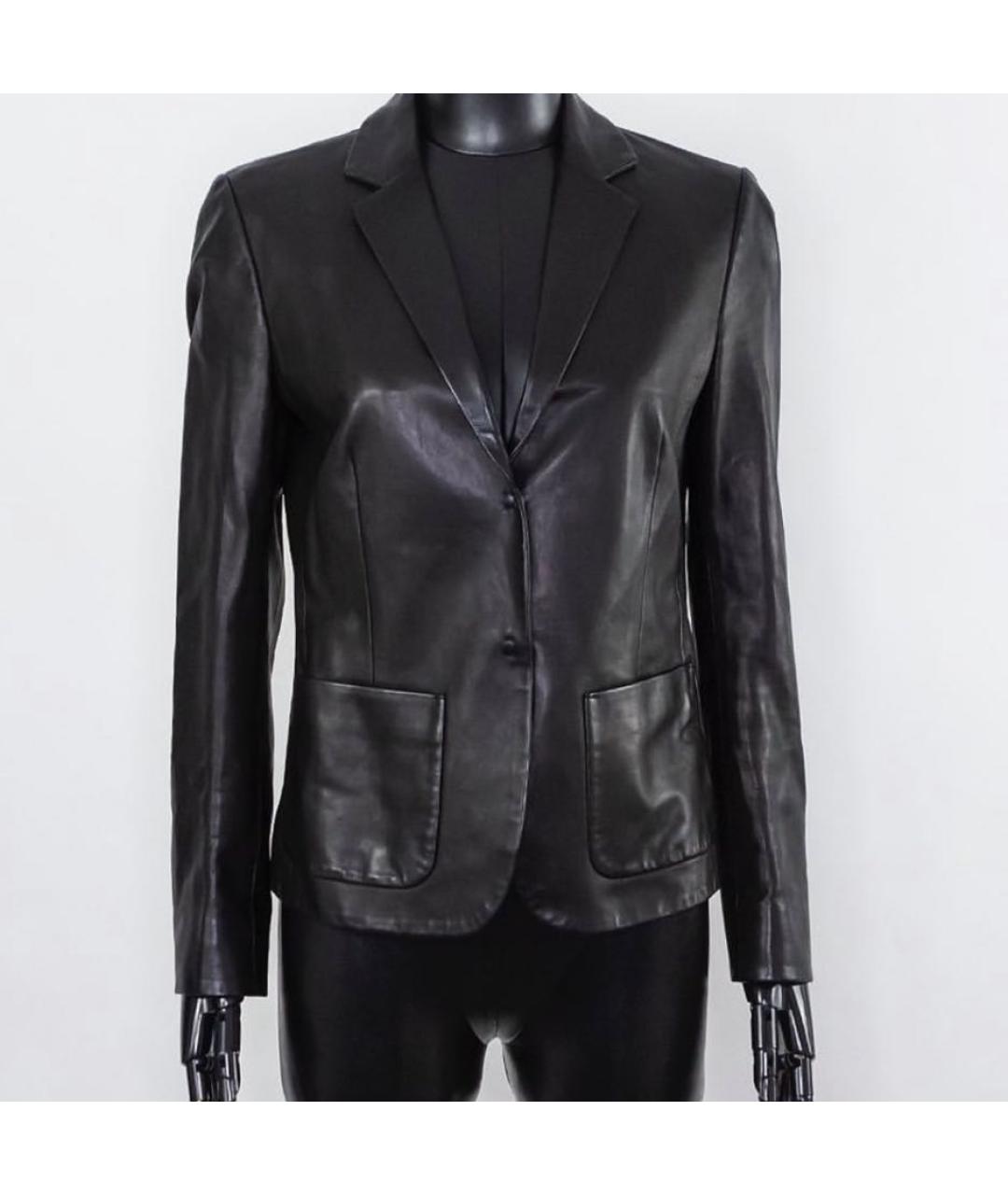 PRADA Черный кожаный жакет/пиджак, фото 6