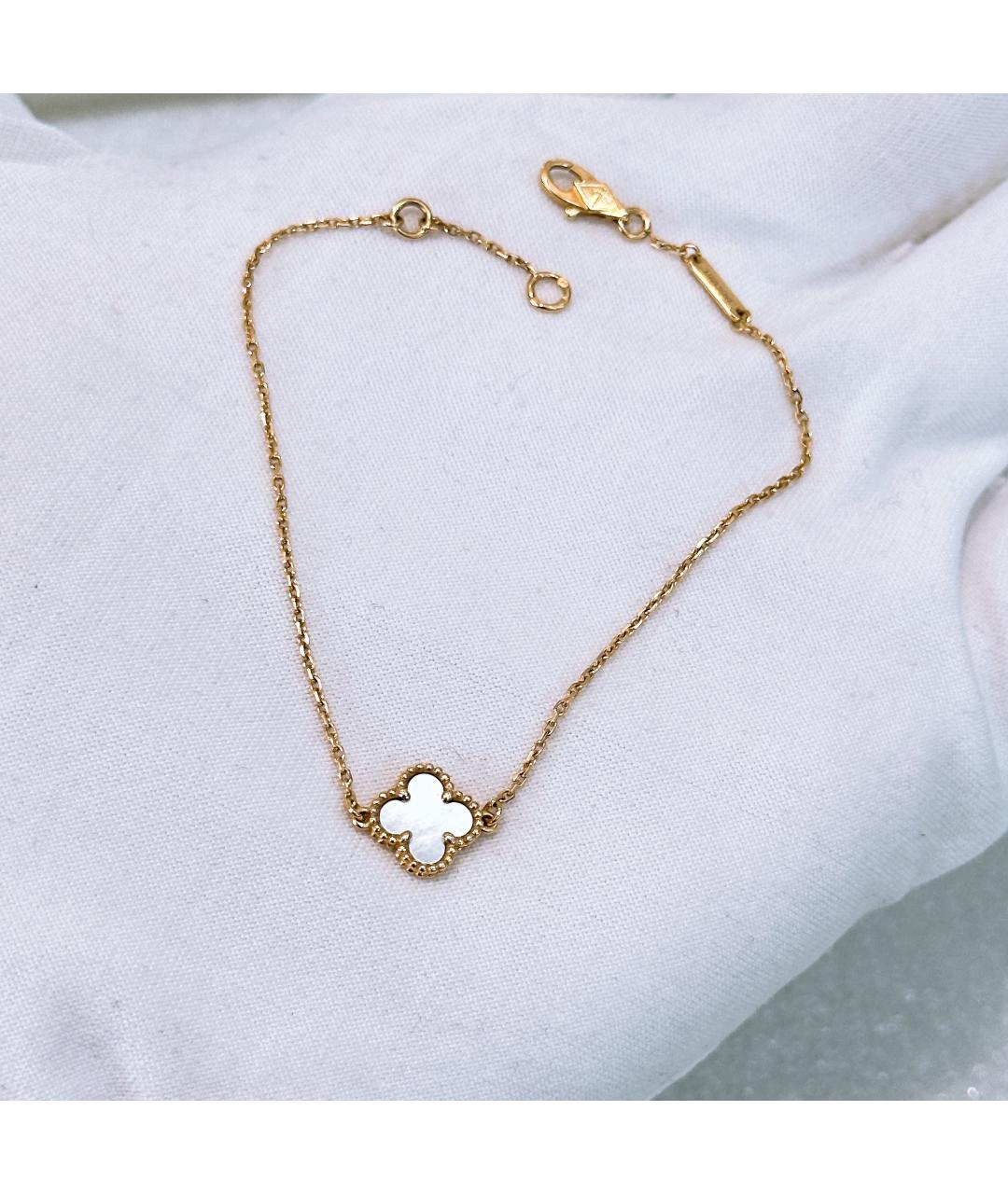 VAN CLEEF & ARPELS Белый браслет из желтого золота, фото 2