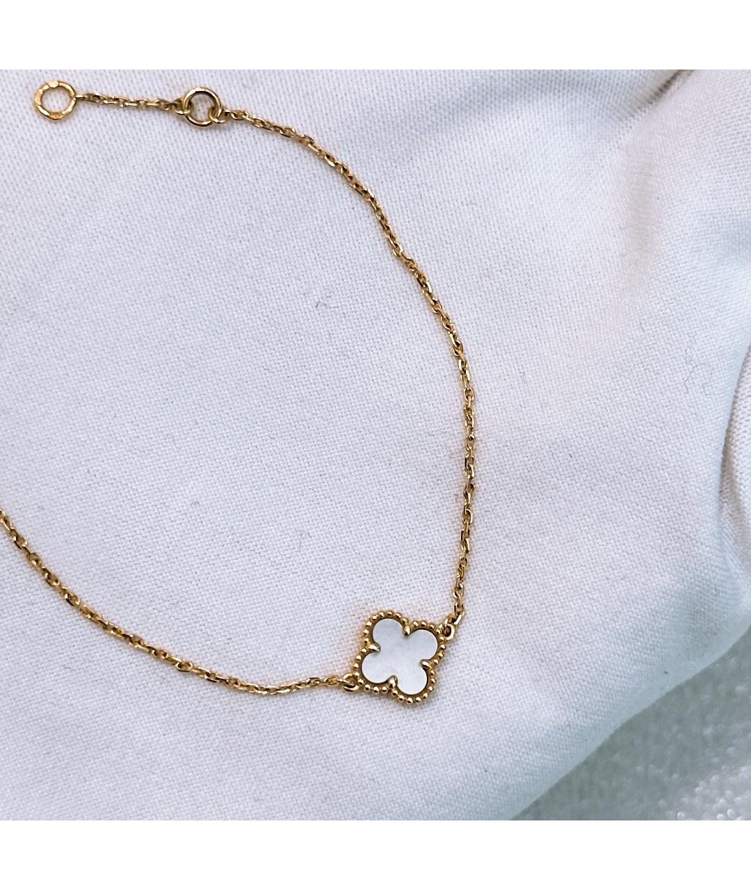 VAN CLEEF & ARPELS Белый браслет из желтого золота, фото 4