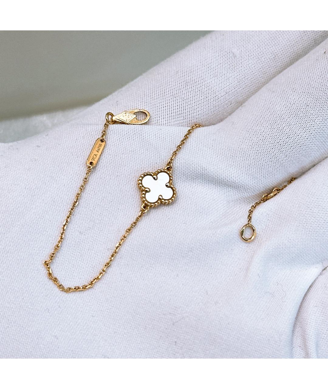 VAN CLEEF & ARPELS Белый браслет из желтого золота, фото 5
