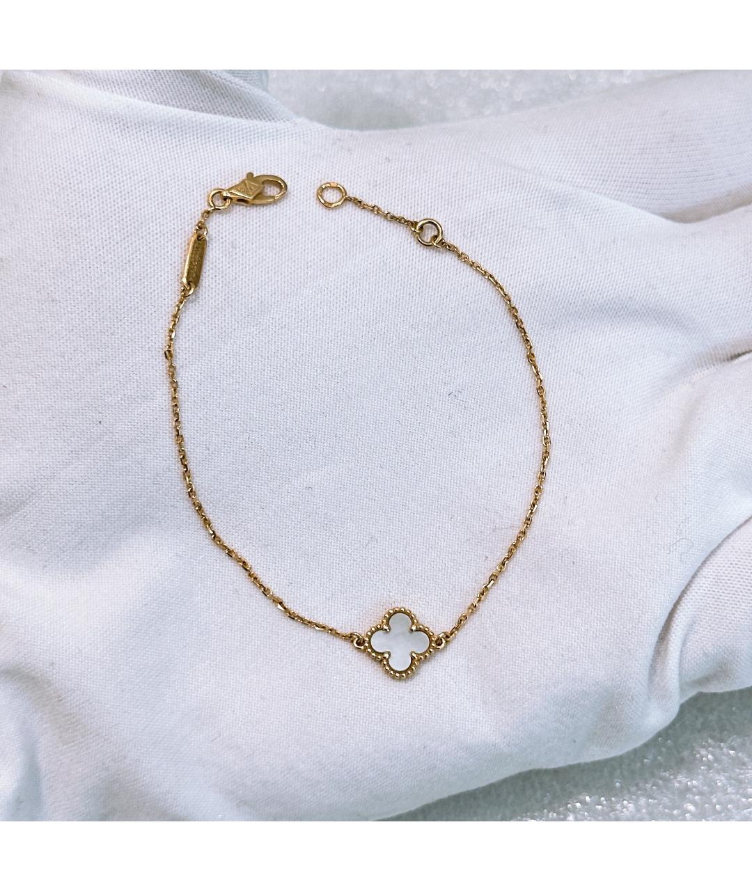 VAN CLEEF & ARPELS Белый браслет из желтого золота, фото 3