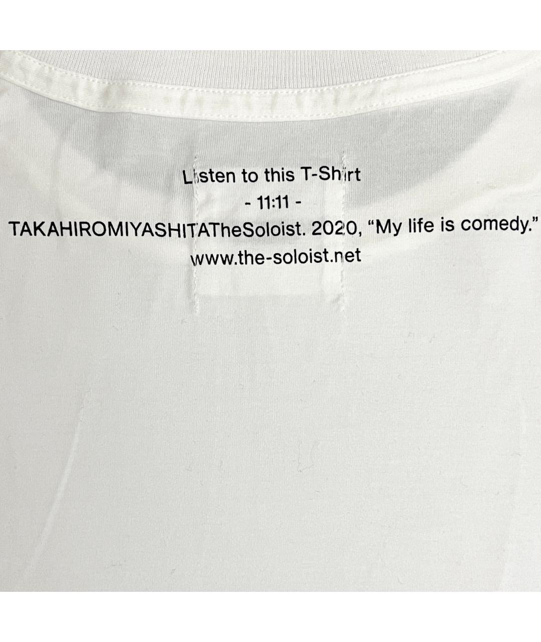 TAKAHIROMIYASHITA THE SOLOIST Белая хлопковая футболка, фото 3