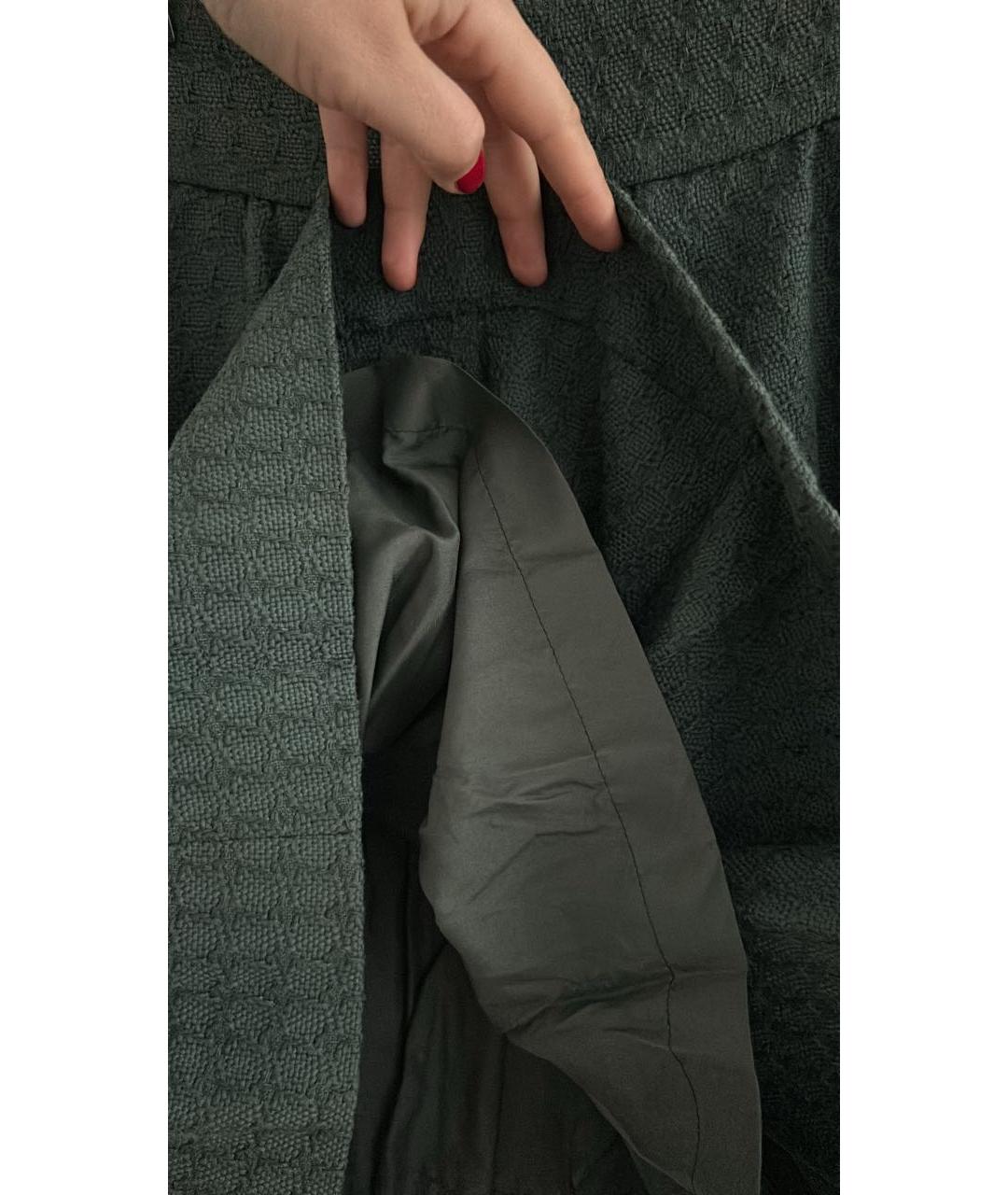 CHANEL PRE-OWNED Зеленая юбка мини, фото 3