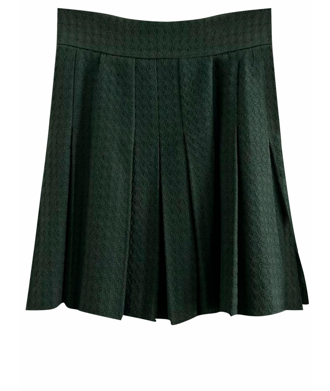 CHANEL PRE-OWNED Зеленая юбка мини, фото 1