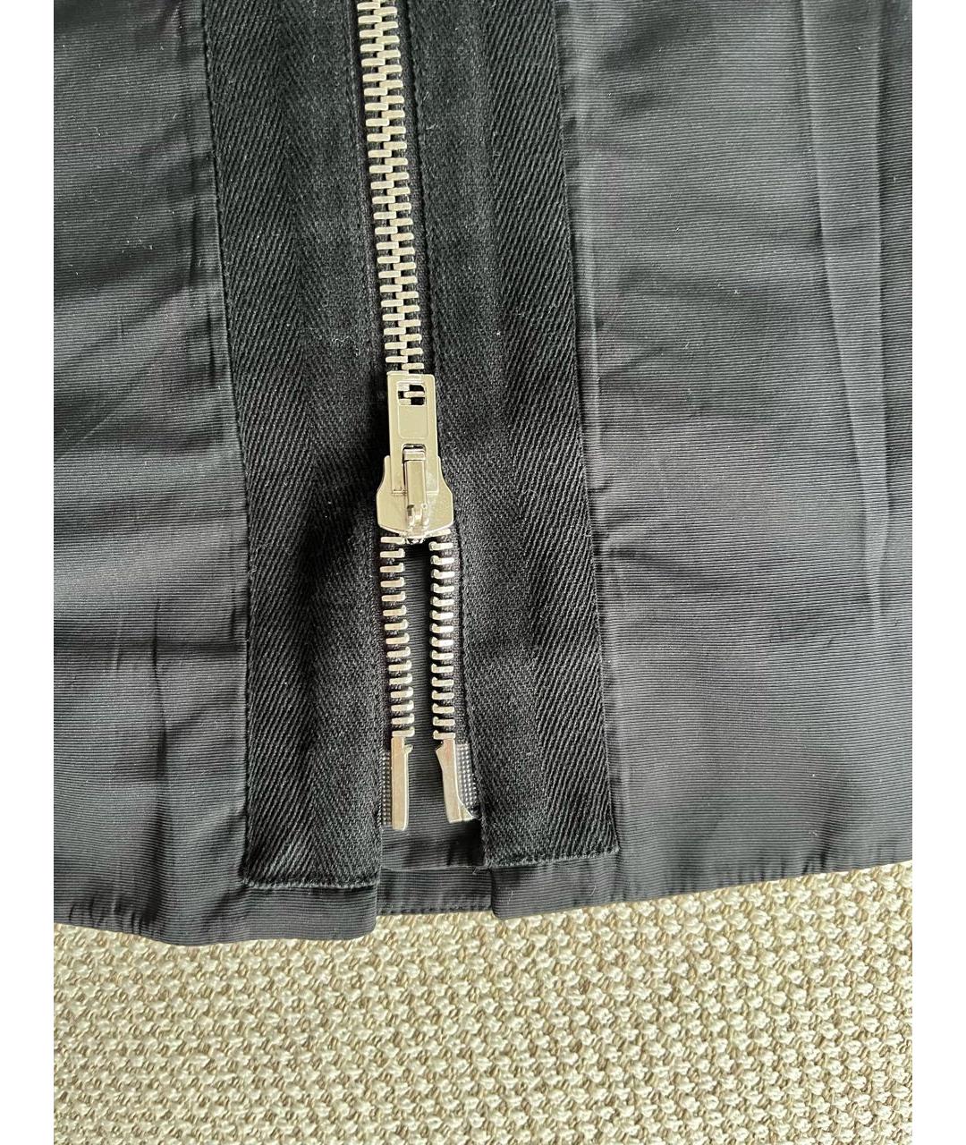 MIU MIU Черная синтетическая юбка мини, фото 4