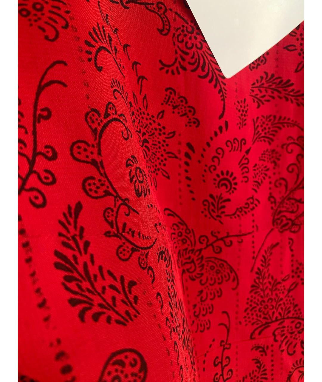 IRO Красное вискозное повседневное платье, фото 5
